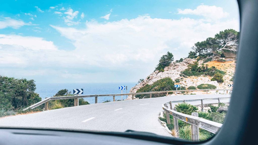 Carretera al faro de Capdepera
